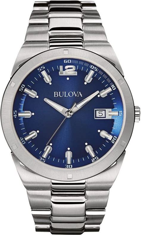 bulova watches blue face rolex|Bulova classic blue dial watch.